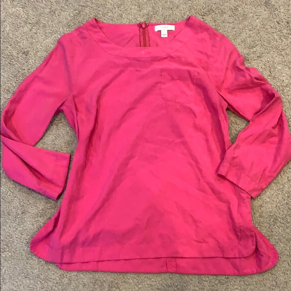 J crew hot pink top